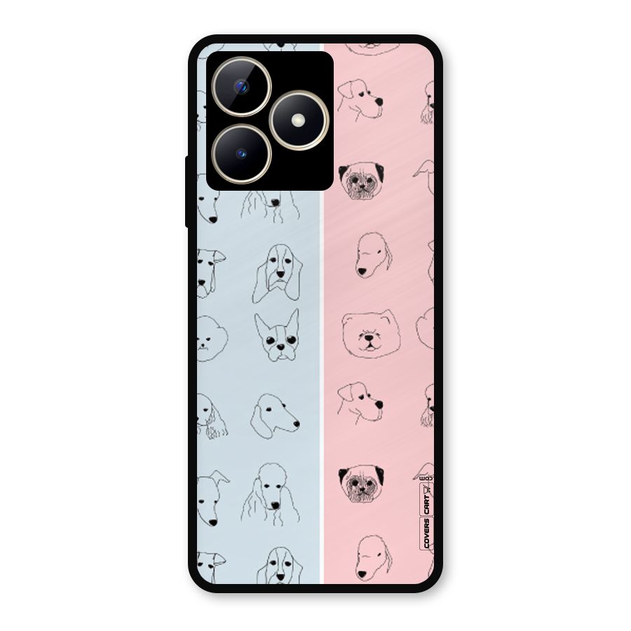 Dog Cat And Cow Metal Back Case for Realme C53