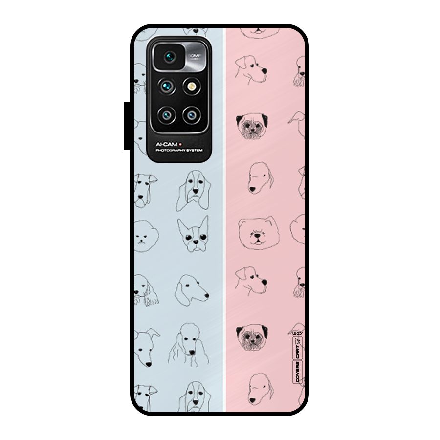 Dog Cat And Cow Metal Back Case for Redmi 10 Prime