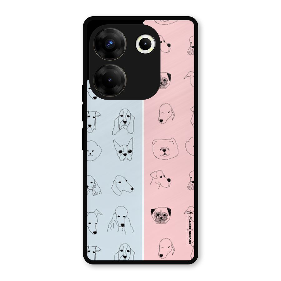 Dog Cat And Cow Metal Back Case for Tecno Camon 20 Pro