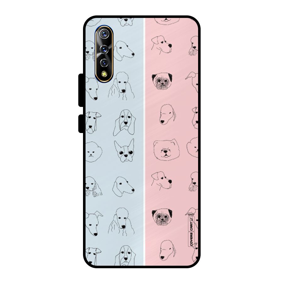 Dog Cat And Cow Metal Back Case for Vivo S1