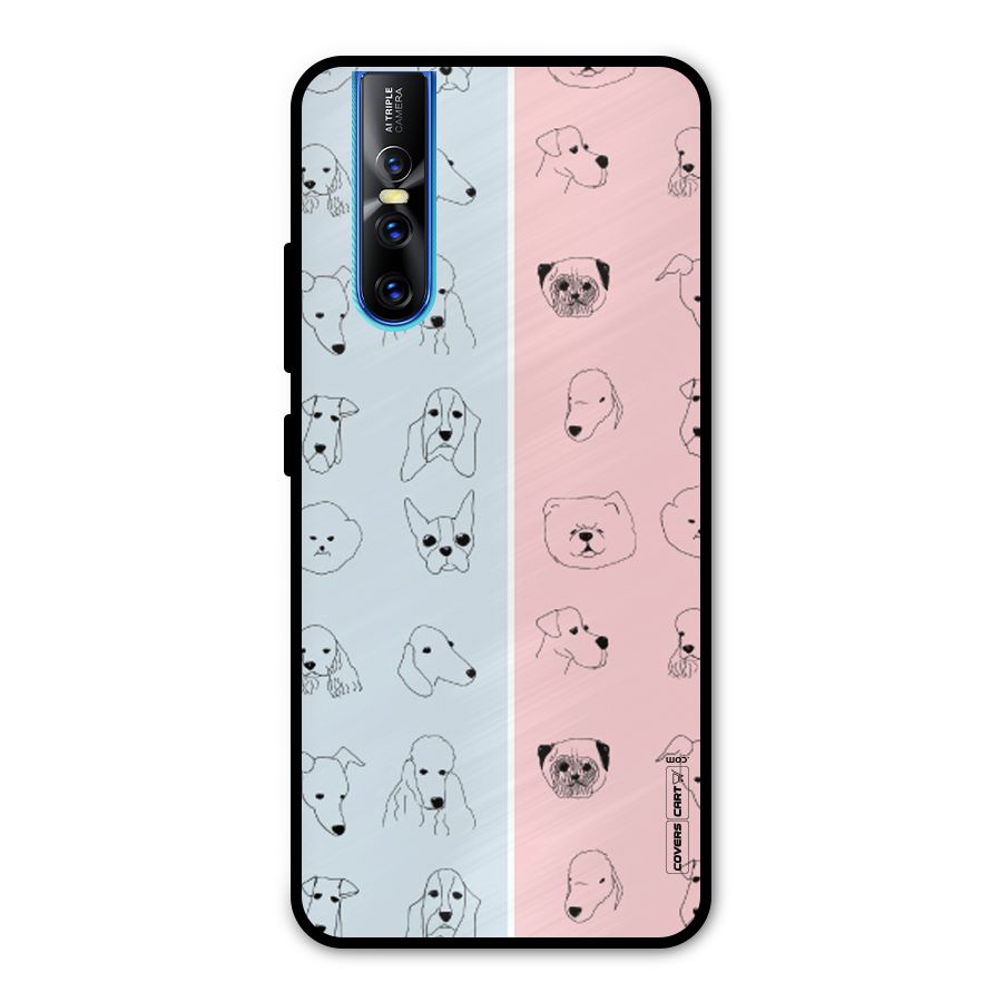 Dog Cat And Cow Metal Back Case for Vivo V15 Pro