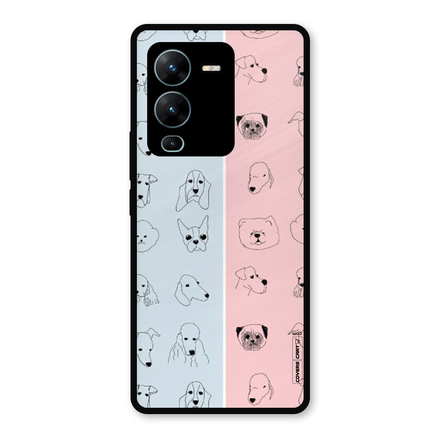Dog Cat And Cow Metal Back Case for Vivo V25 Pro