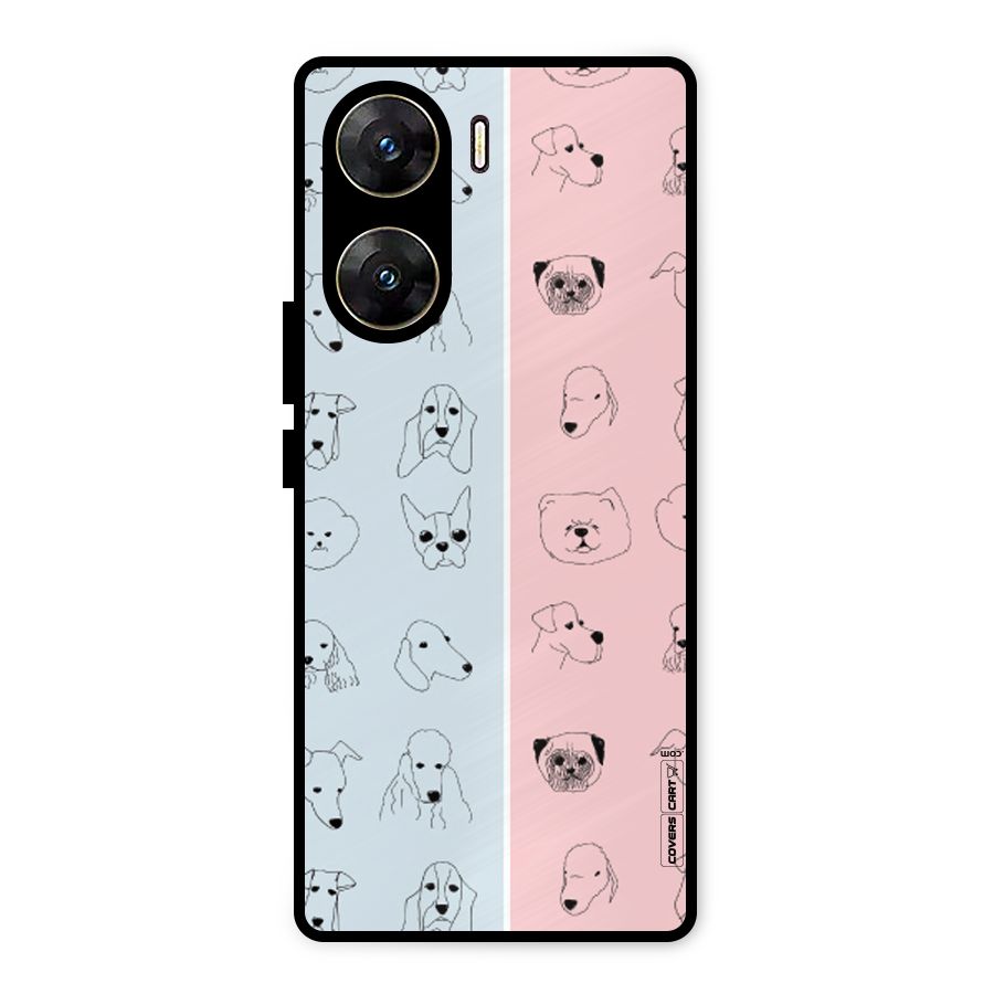Dog Cat And Cow Metal Back Case for Vivo V29e