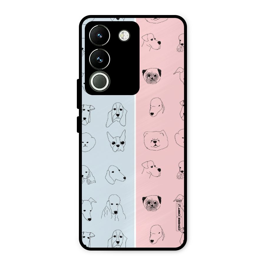 Dog Cat And Cow Metal Back Case for Vivo Y200