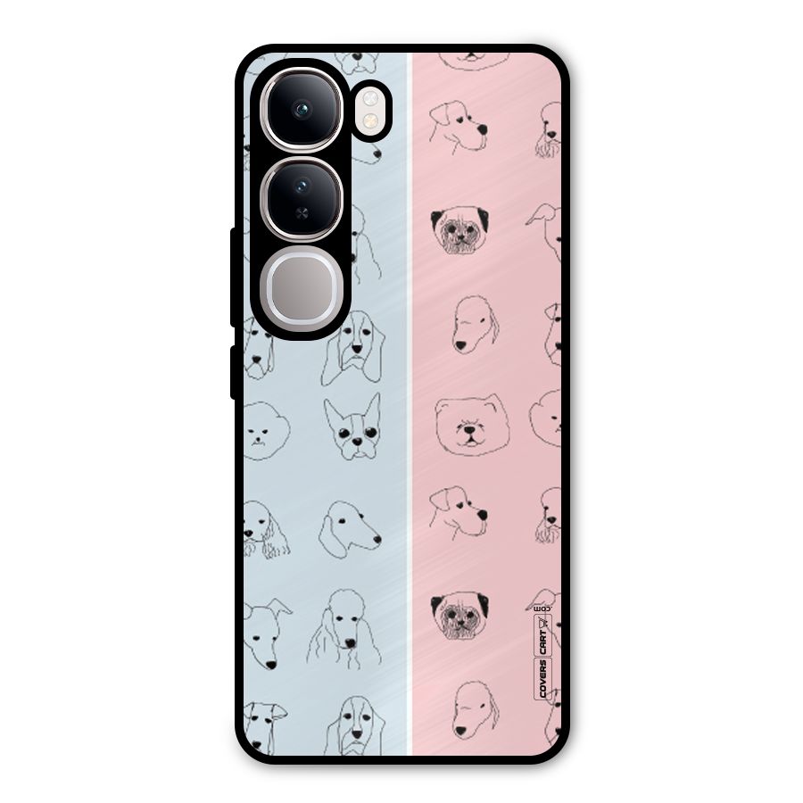 Dog Cat And Cow Metal Back Case for Vivo Y300
