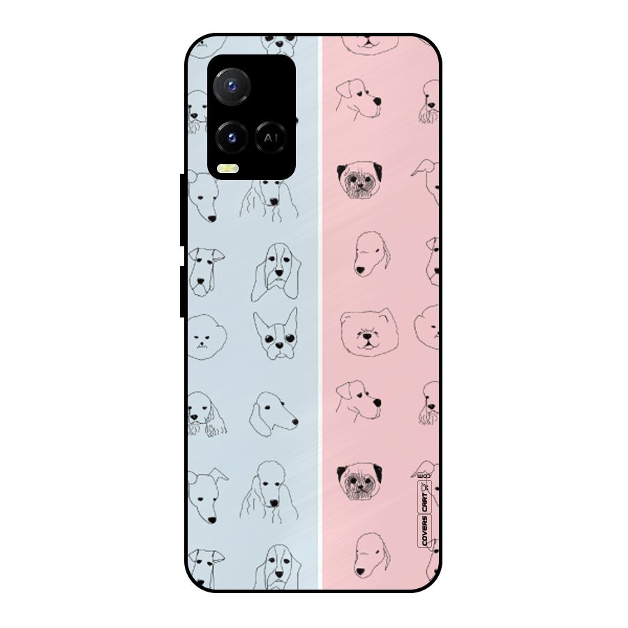 Dog Cat And Cow Metal Back Case for Vivo Y33s