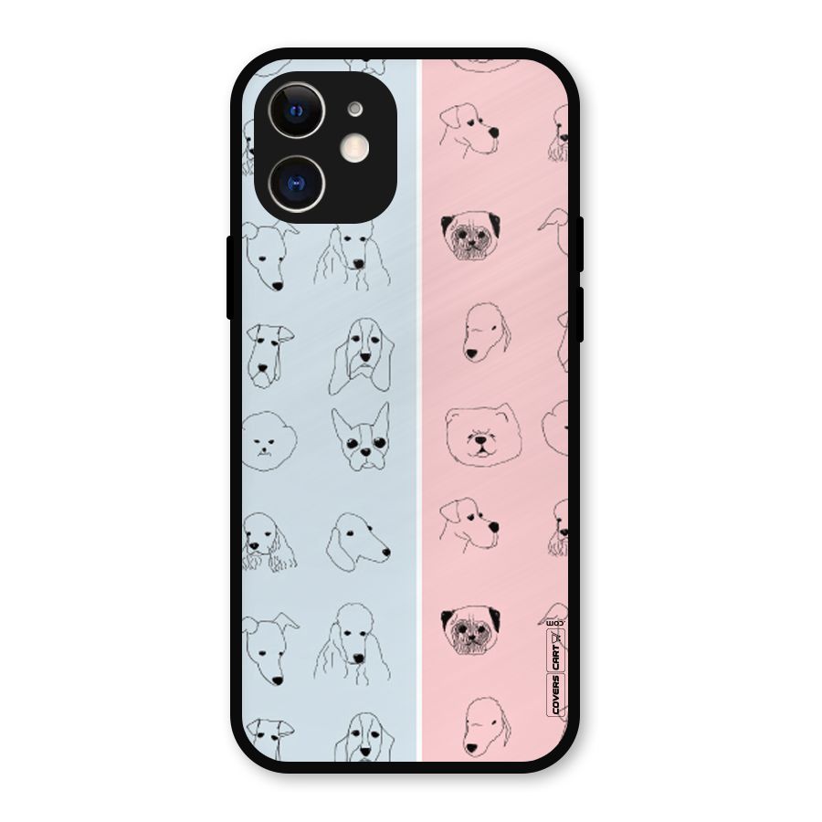Dog Cat And Cow Metal Back Case for iPhone 12