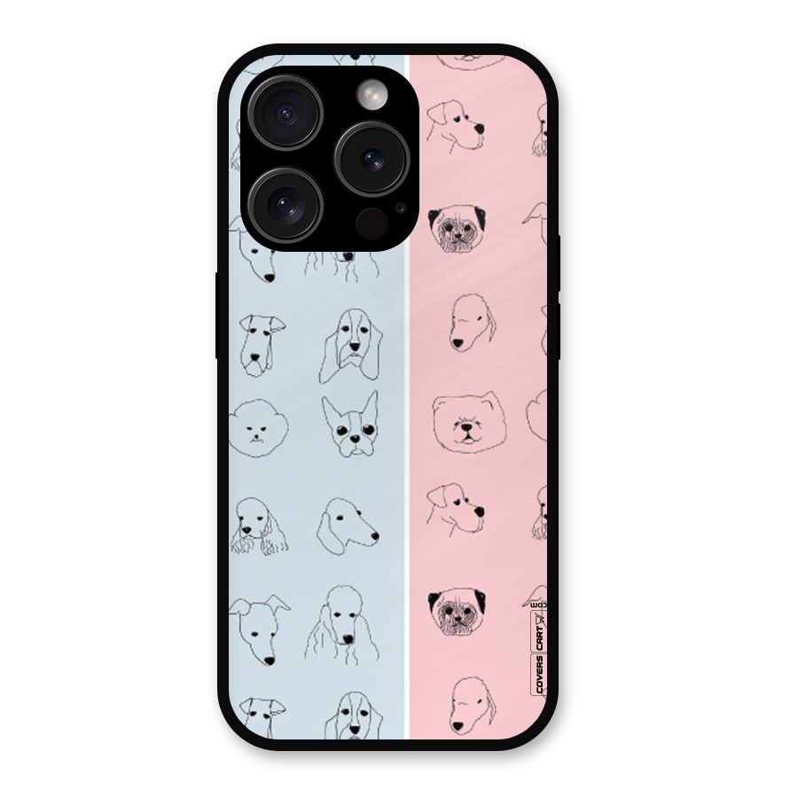 Dog Cat And Cow Metal Back Case for iPhone 15 Pro