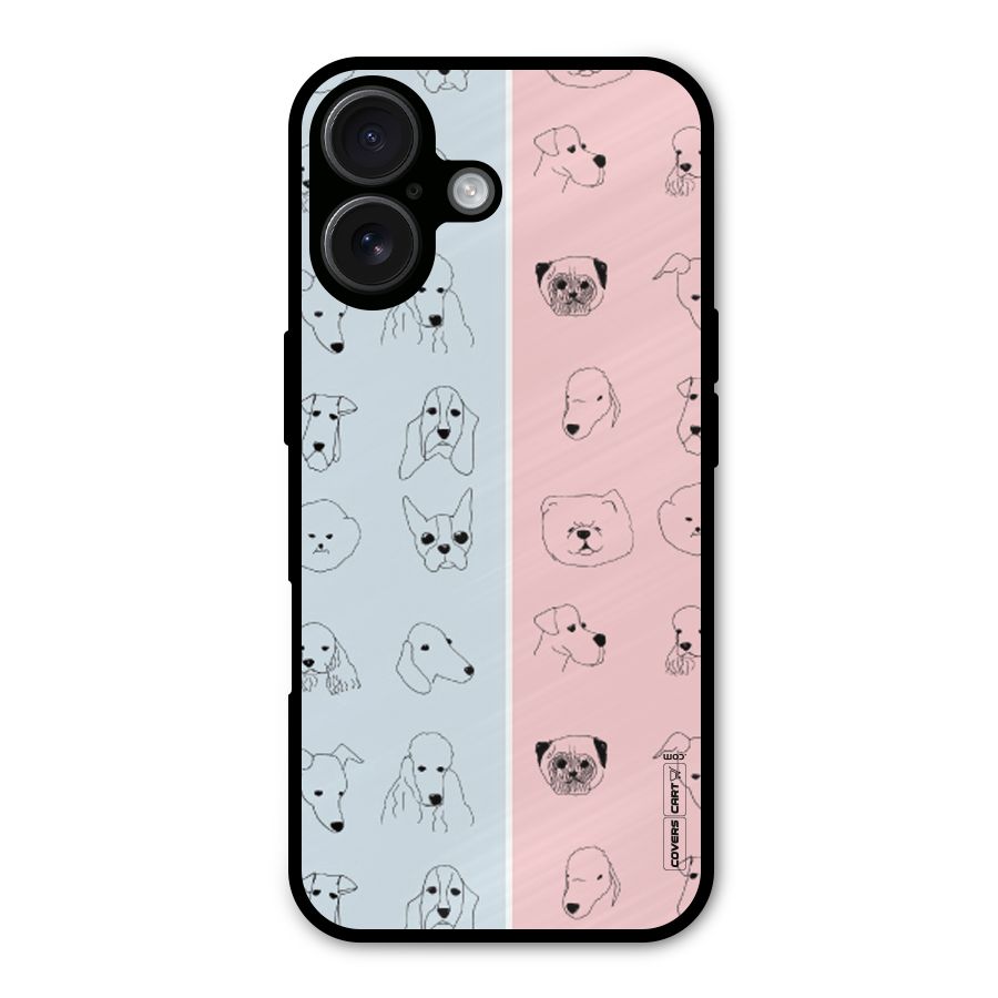 Dog Cat And Cow Metal Back Case for iPhone 16
