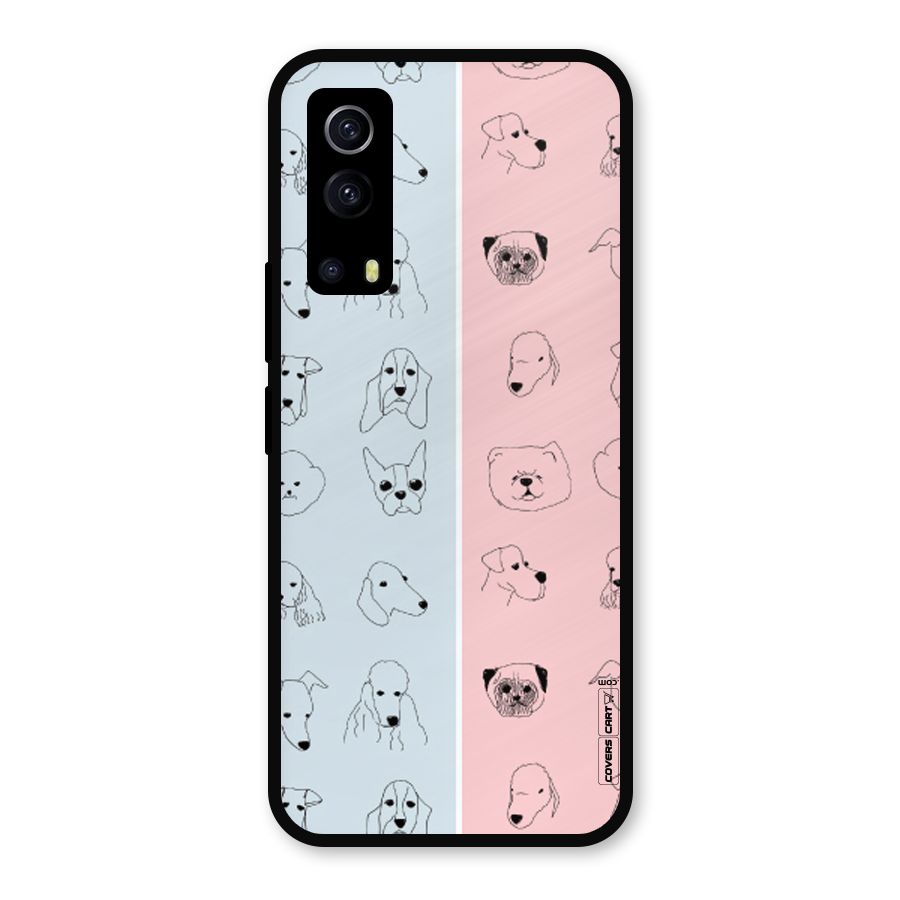 Dog Cat And Cow Metal Back Case for iQOO Z3