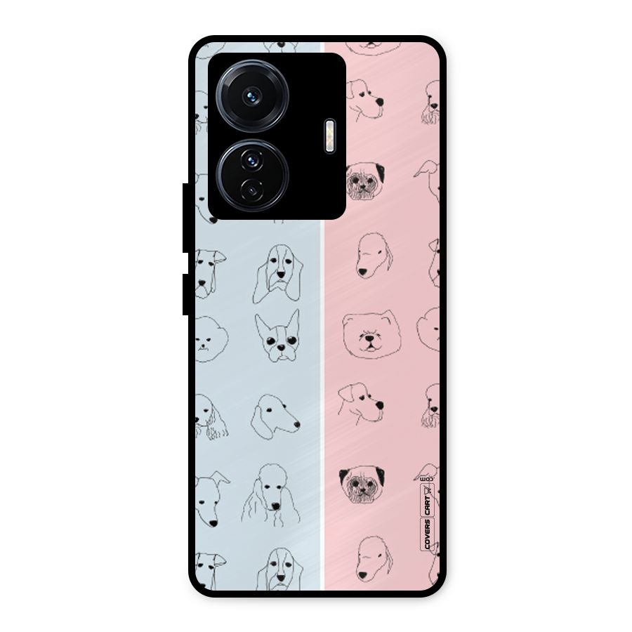 Dog Cat And Cow Metal Back Case for iQOO Z6
