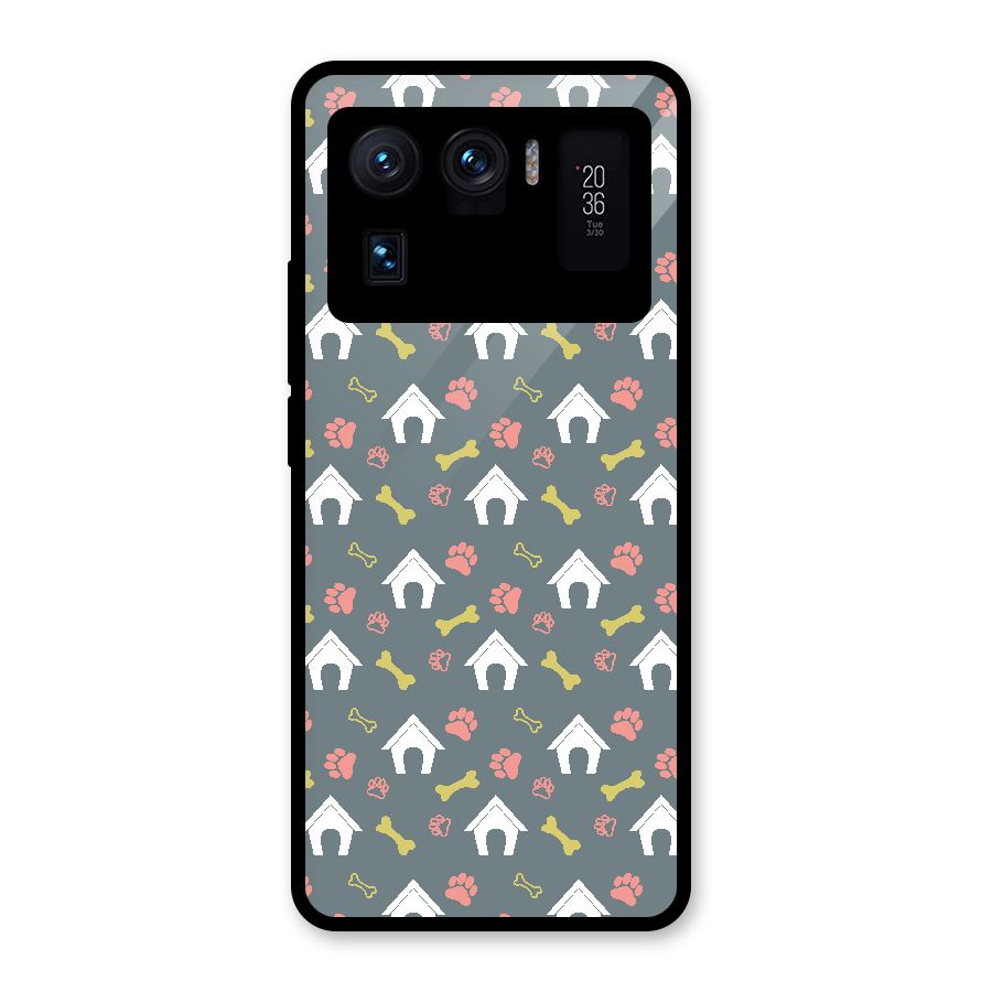 Dog Pattern Glass Back Case for Mi 11 Ultra