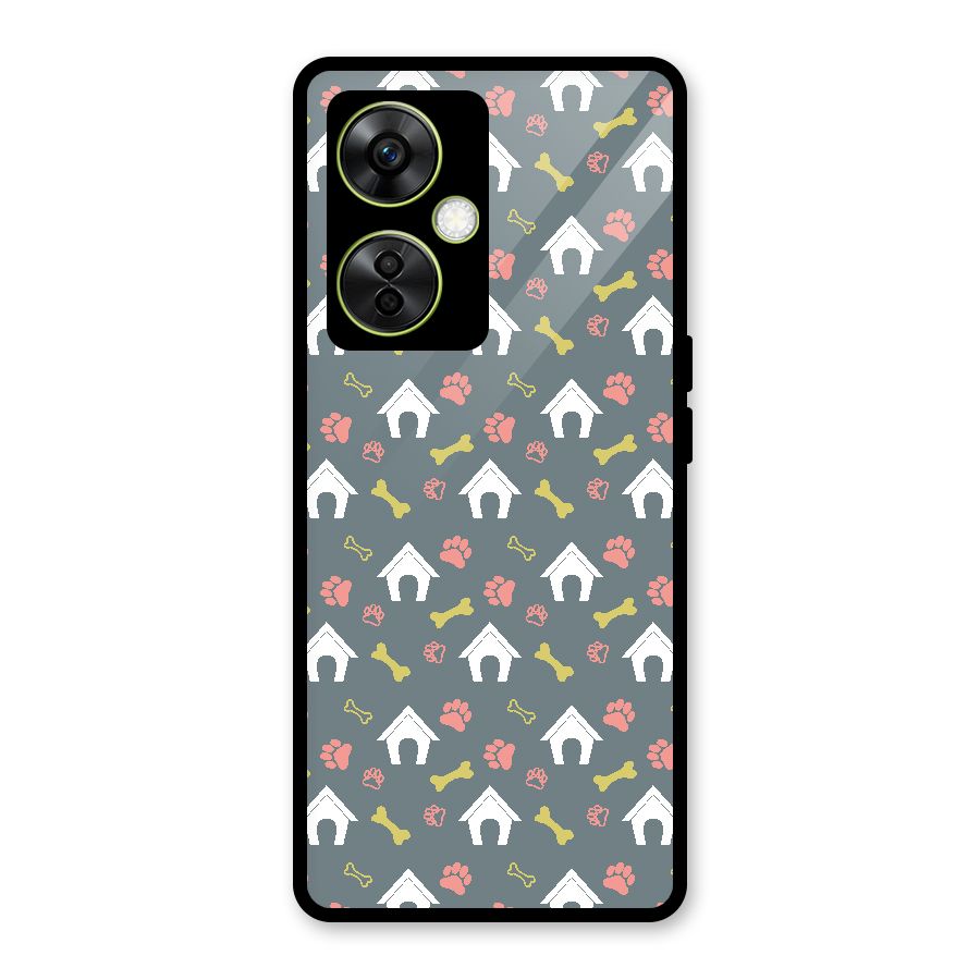 Dog Pattern Glass Back Case for OnePlus Nord CE 3 Lite
