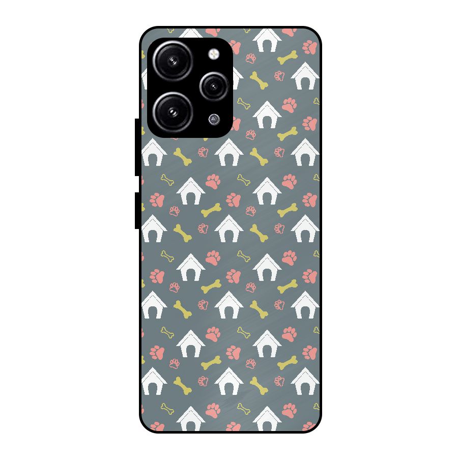 Dog Pattern Glass Back Case for Redmi 12 4G