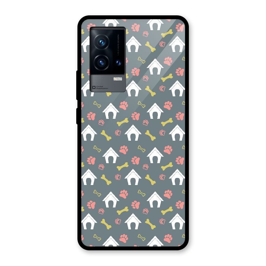 Dog Pattern Glass Back Case for iQOO 9 5G