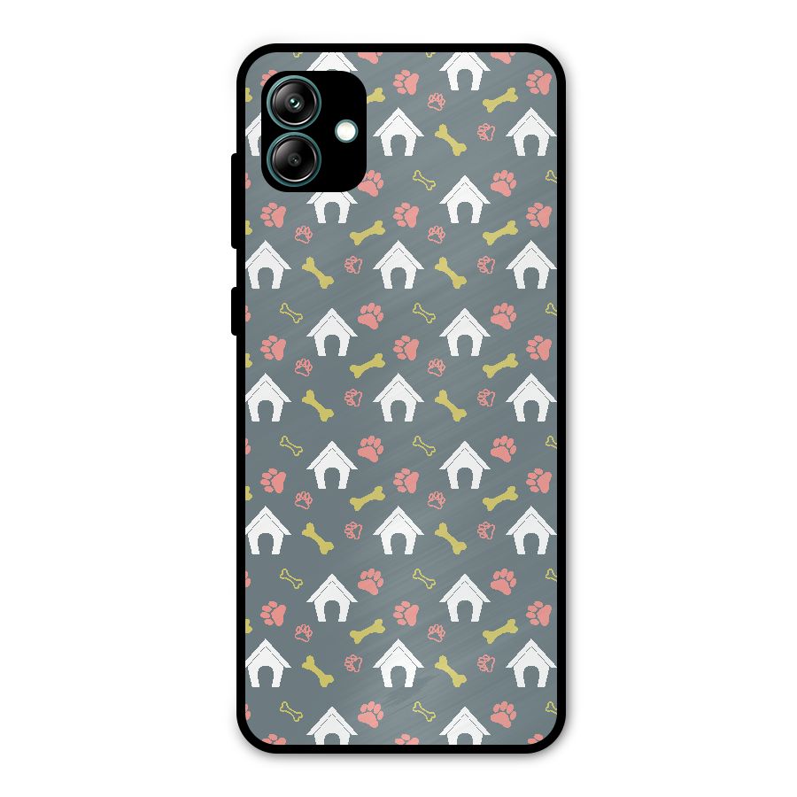 Dog Pattern Metal Back Case for Galaxy A04