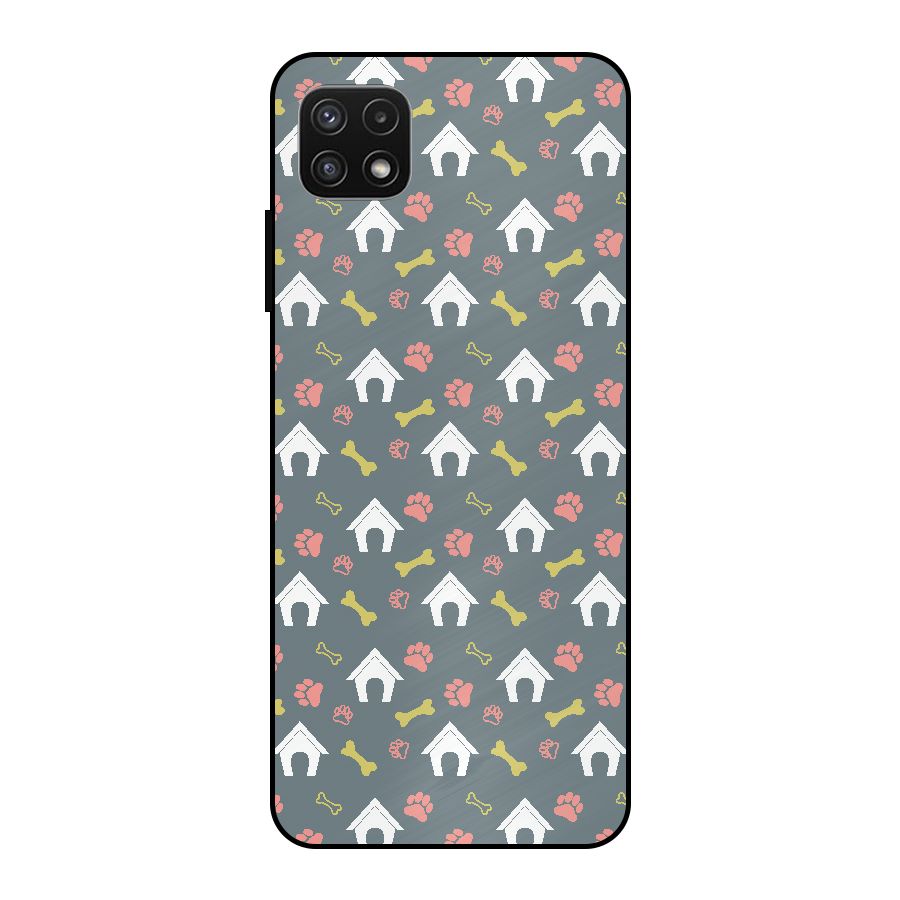 Dog Pattern Metal Back Case for Galaxy A22 5G