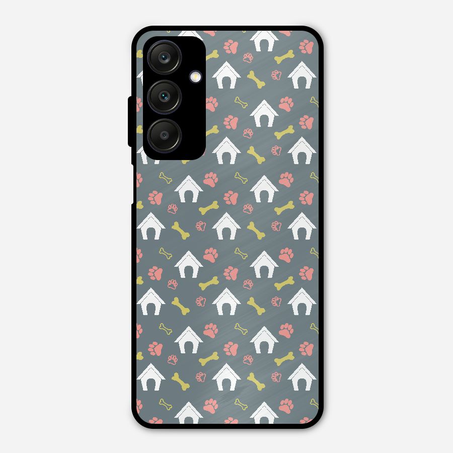 Dog Pattern Metal Back Case for Galaxy A25 5G