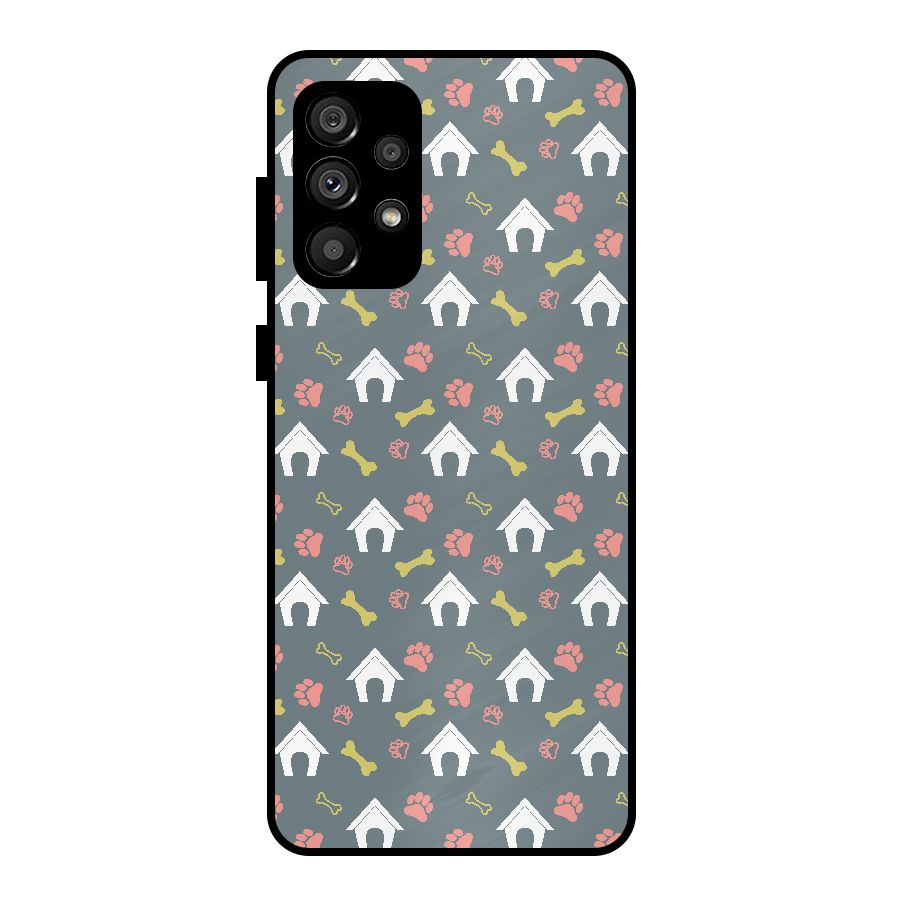 Dog Pattern Metal Back Case for Galaxy A73 5G