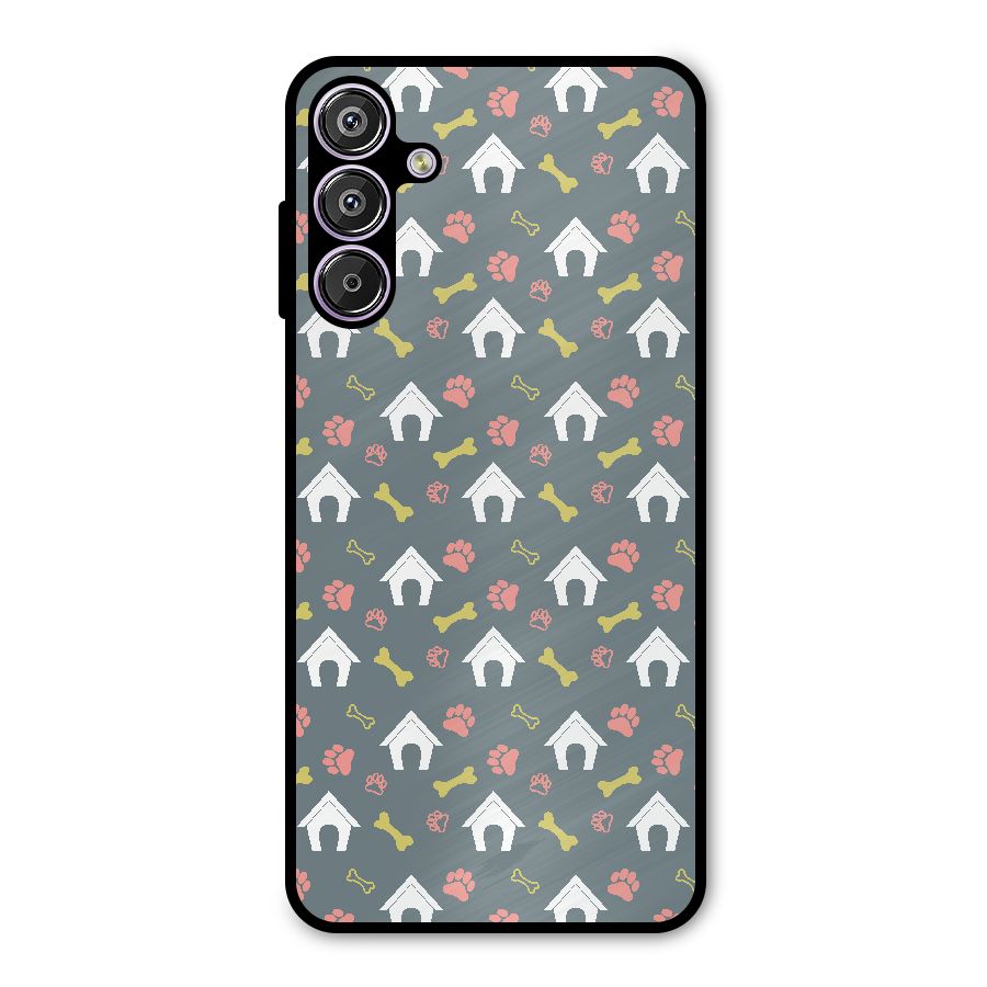 Dog Pattern Metal Back Case for Galaxy F15