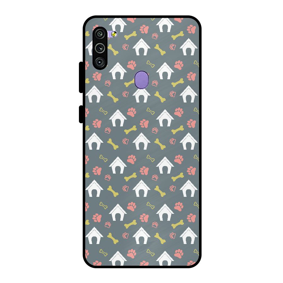 Dog Pattern Metal Back Case for Galaxy M11