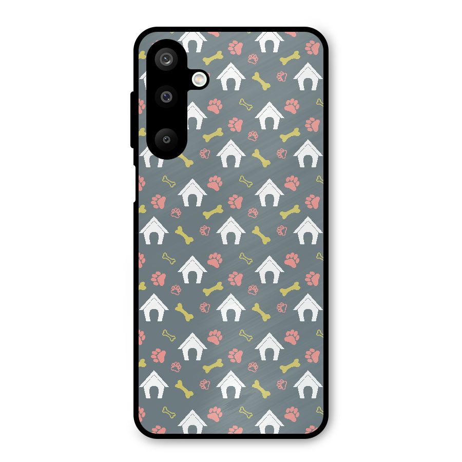 Dog Pattern Metal Back Case for Galaxy M16