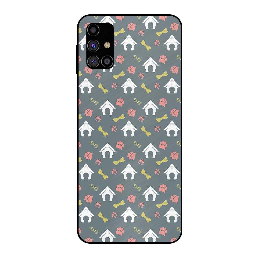 Dog Pattern Metal Back Case for Galaxy M31s