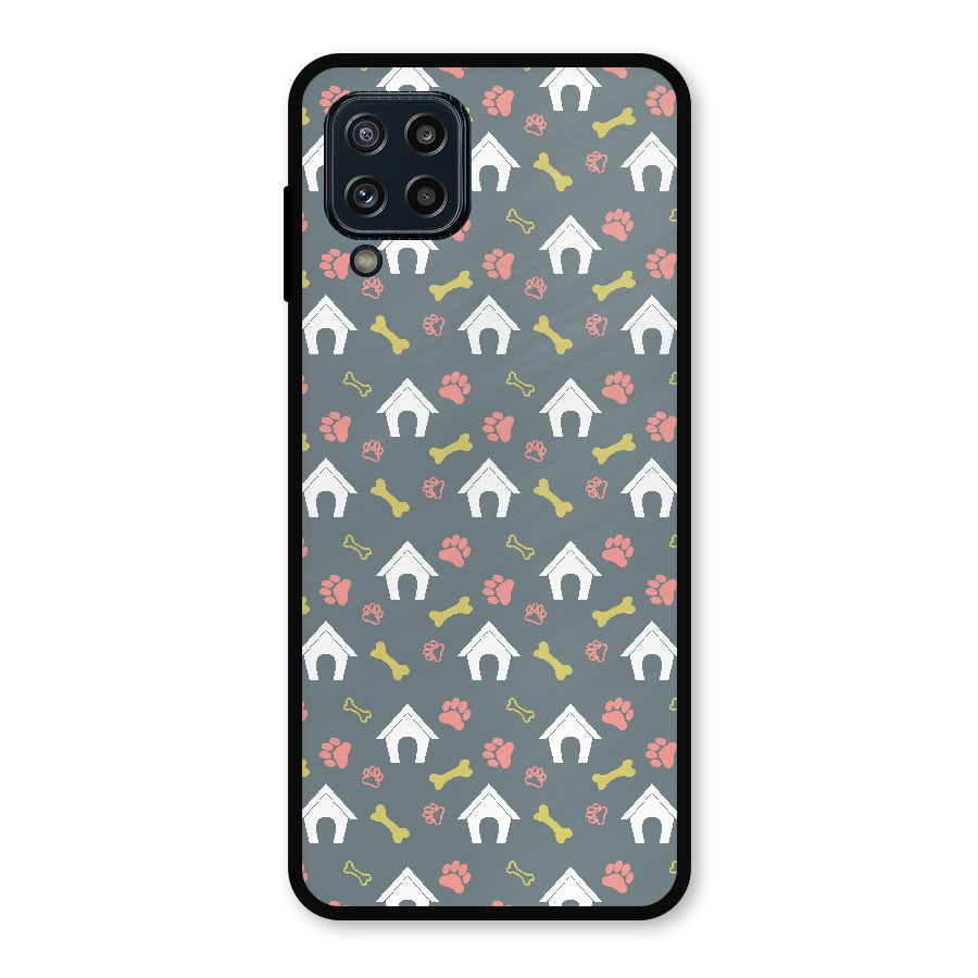 Dog Pattern Metal Back Case for Galaxy M32