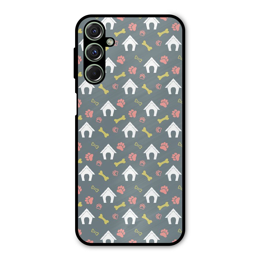 Dog Pattern Metal Back Case for Galaxy M34