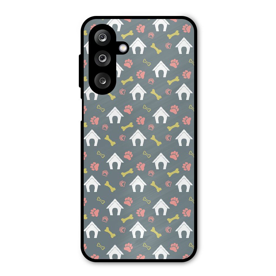 Dog Pattern Metal Back Case for Galaxy M36