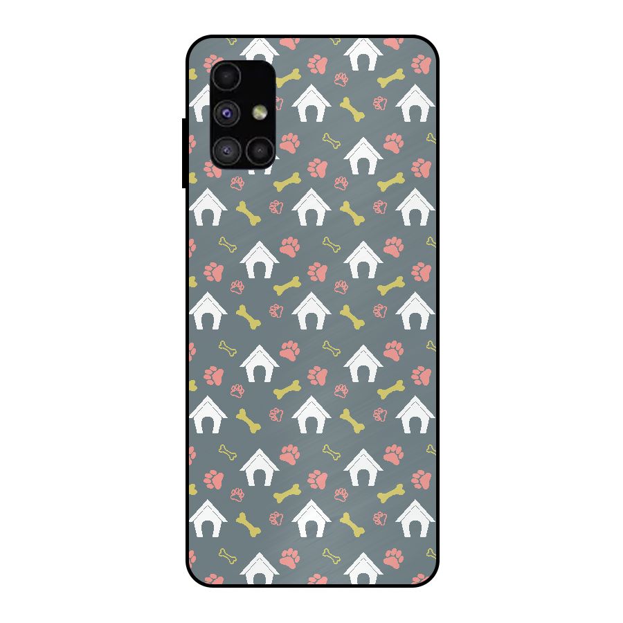 Dog Pattern Metal Back Case for Galaxy M51