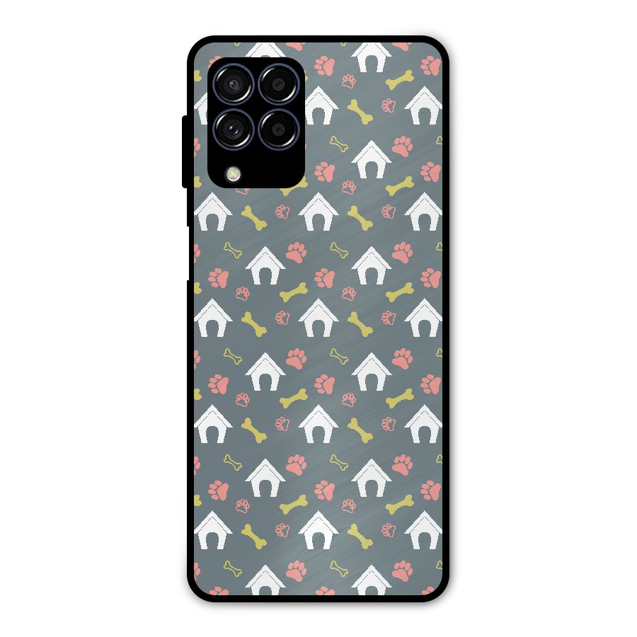 Dog Pattern Metal Back Case for Galaxy M53 5G