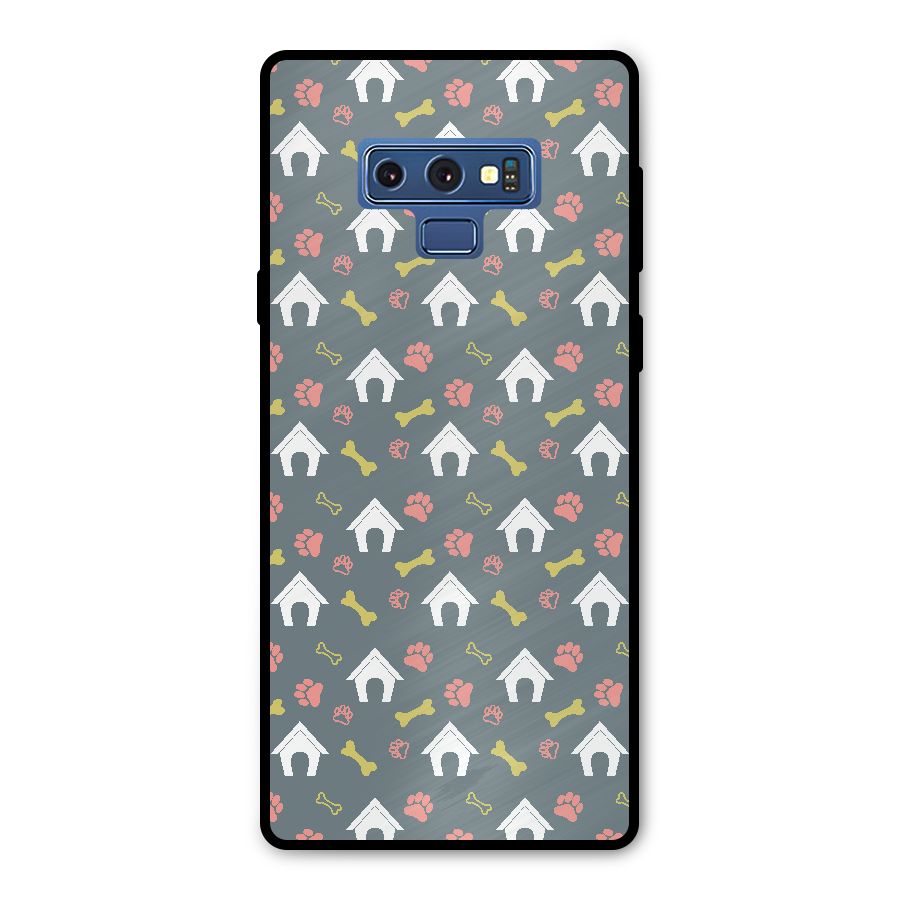 Dog Pattern Metal Back Case for Galaxy Note 9