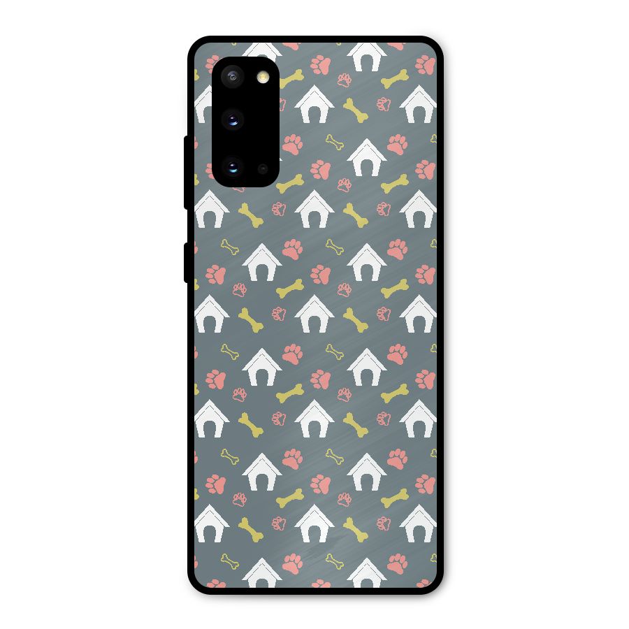 Dog Pattern Metal Back Case for Galaxy S20