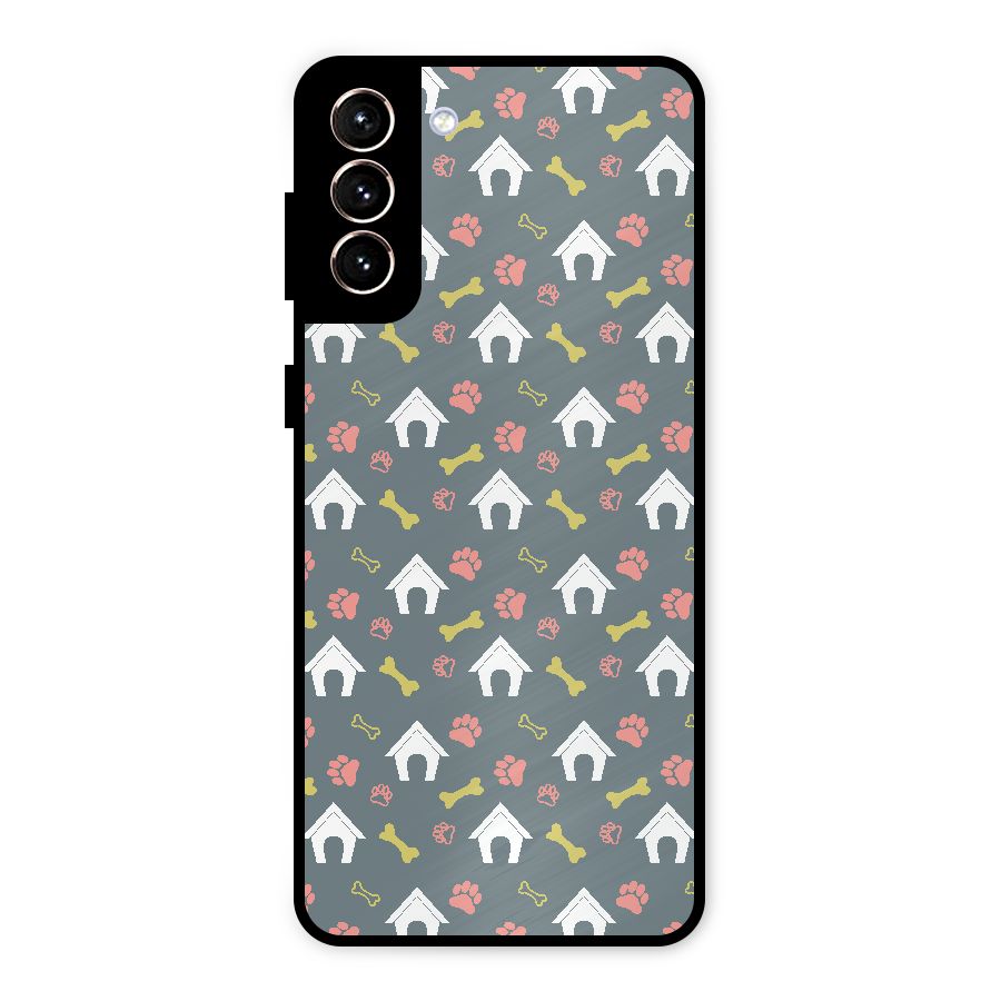 Dog Pattern Metal Back Case for Galaxy S21 Plus