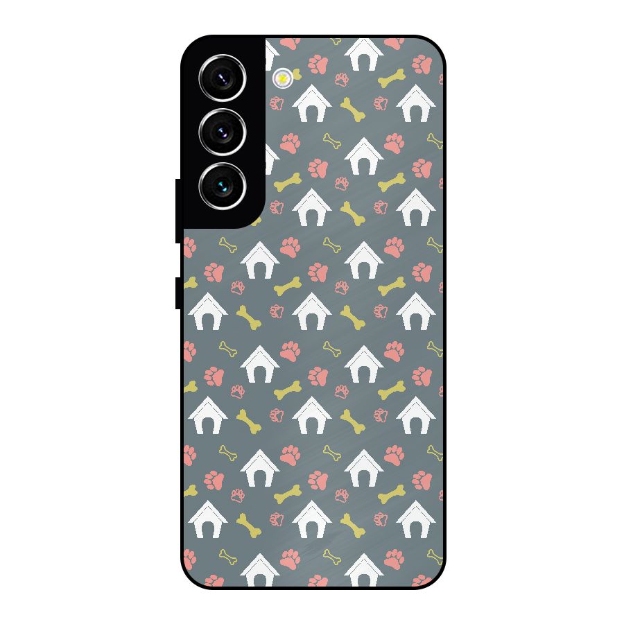 Dog Pattern Metal Back Case for Galaxy S22 5G