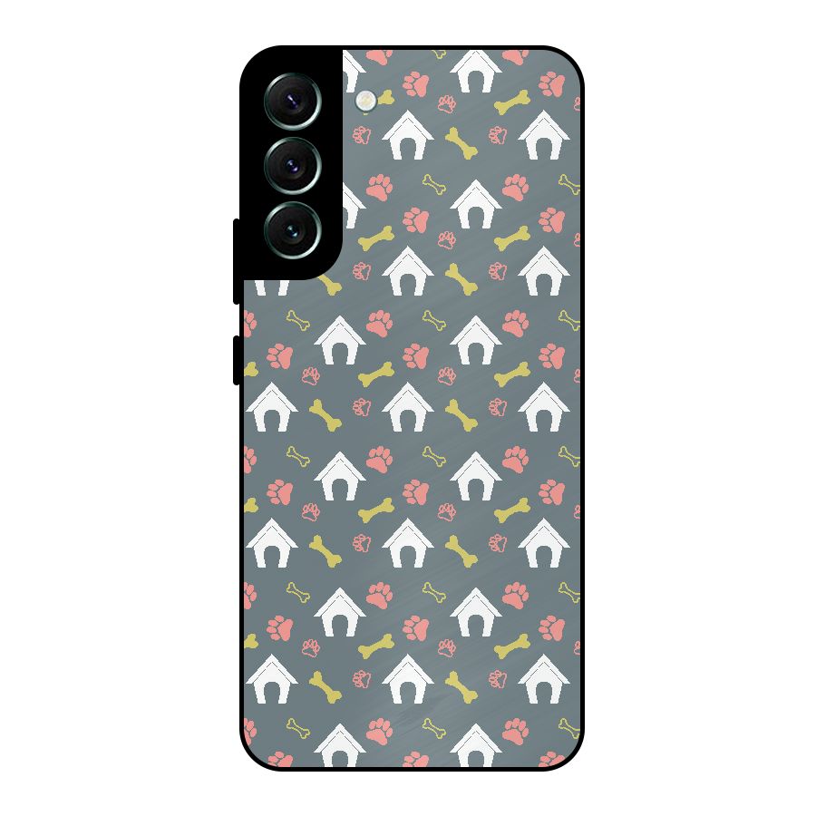 Dog Pattern Metal Back Case for Galaxy S22 Plus 5G