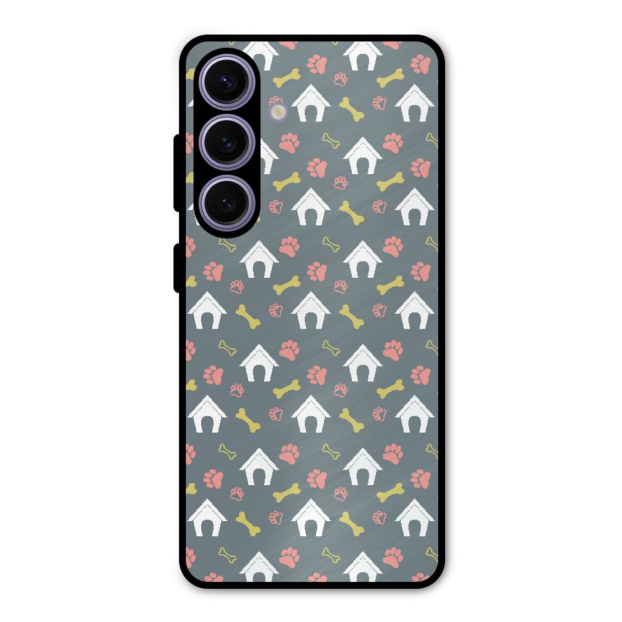 Dog Pattern Metal Back Case for Galaxy S24