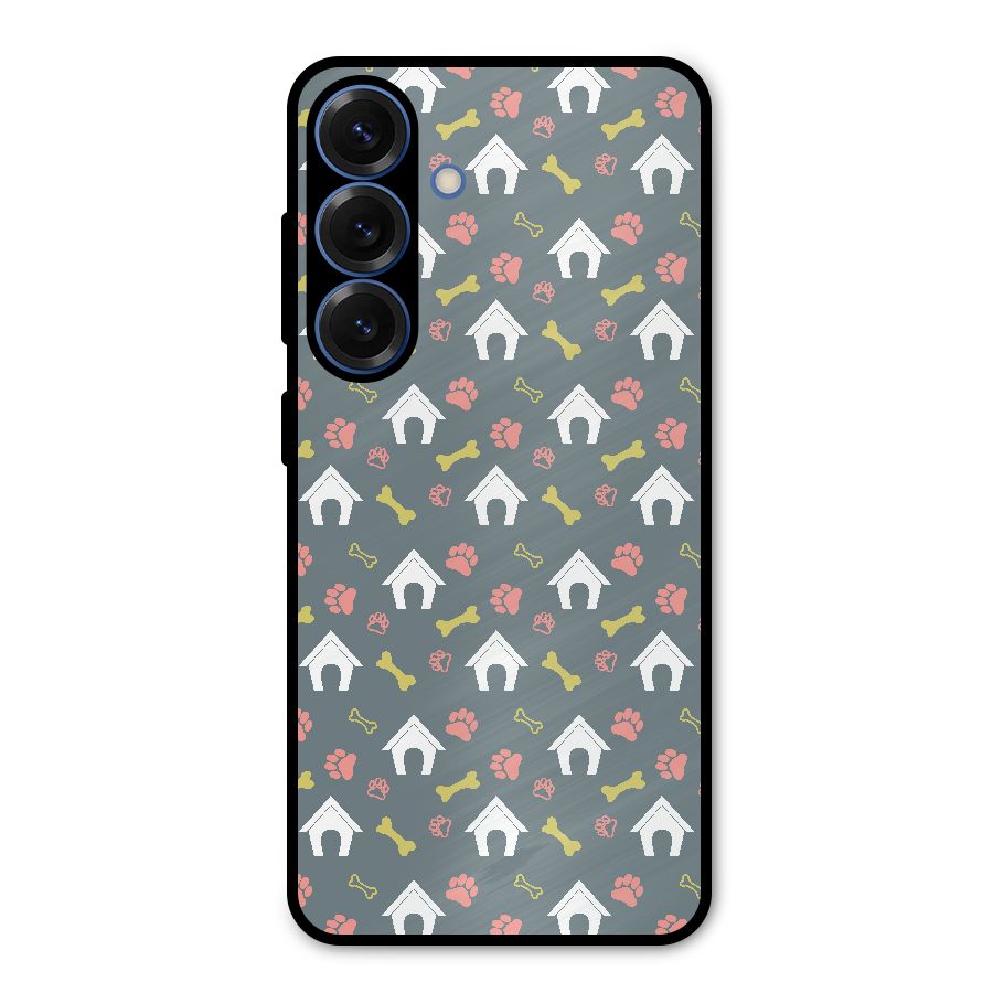 Dog Pattern Metal Back Case for Galaxy S25