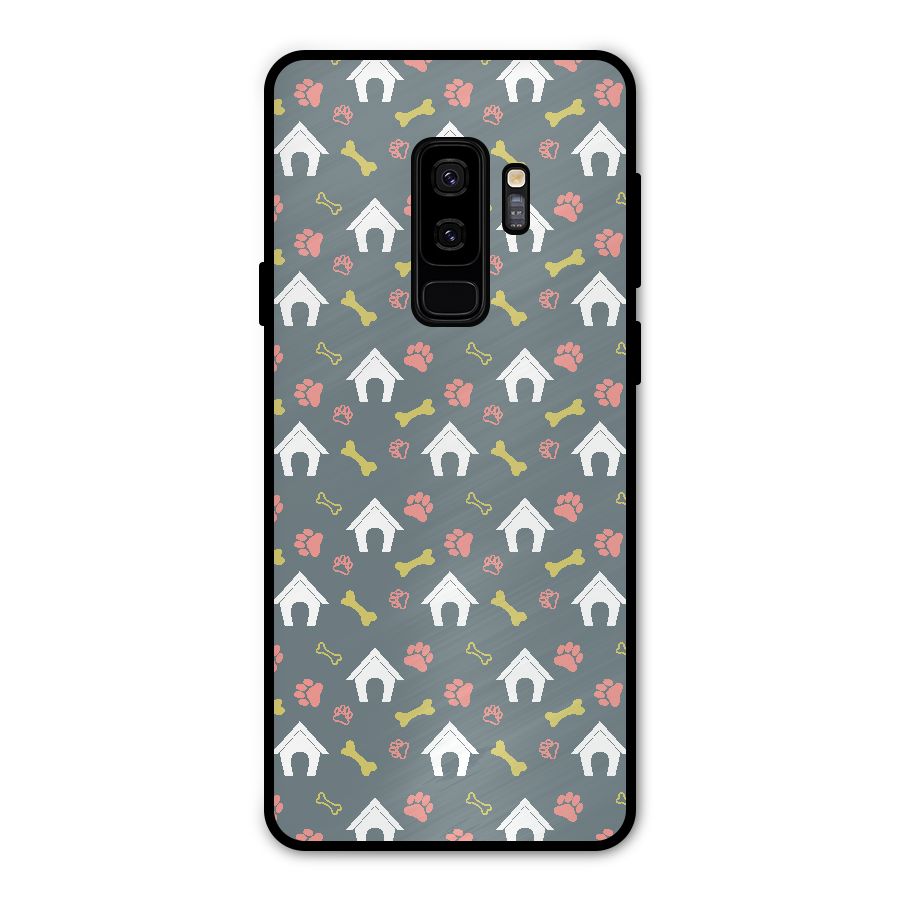 Dog Pattern Metal Back Case for Galaxy S9 Plus