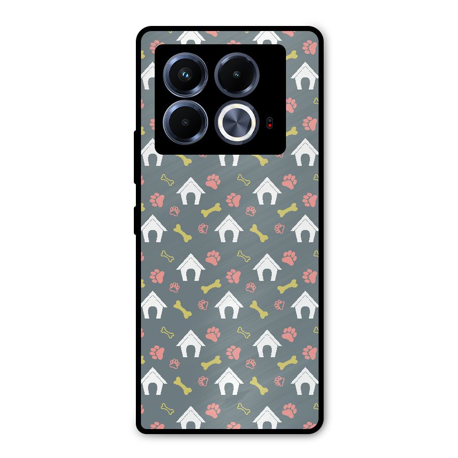 Dog Pattern Metal Back Case for Infinix Note 40 5G