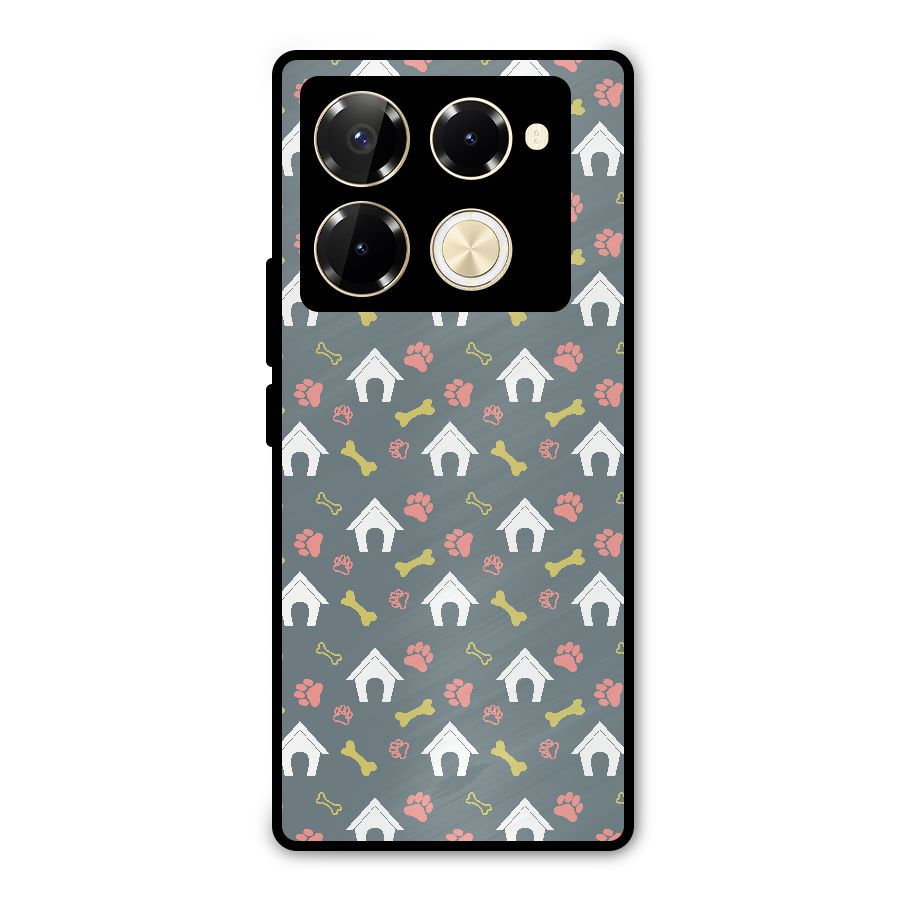 Dog Pattern Metal Back Case for Infinix Note 40 Pro Plus