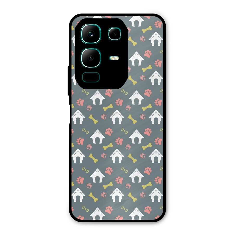 Dog Pattern Metal Back Case for Infinix Note 50x