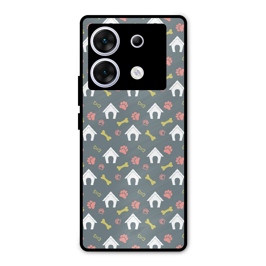 Dog Pattern Metal Back Case for Infinix Zero 30 5G