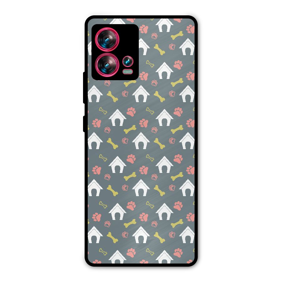 Dog Pattern Metal Back Case for Motorola Edge 30 Fusion