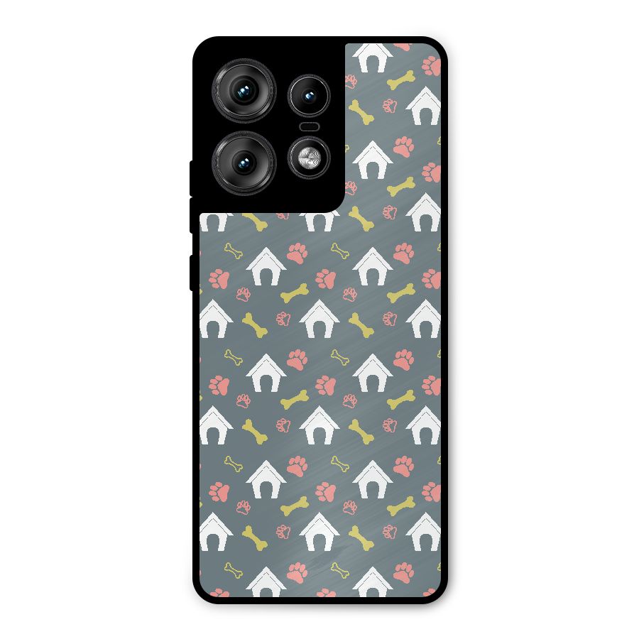 Dog Pattern Metal Back Case for Motorola Edge 50 Pro