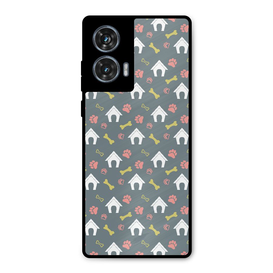 Dog Pattern Metal Back Case for Motorola G96