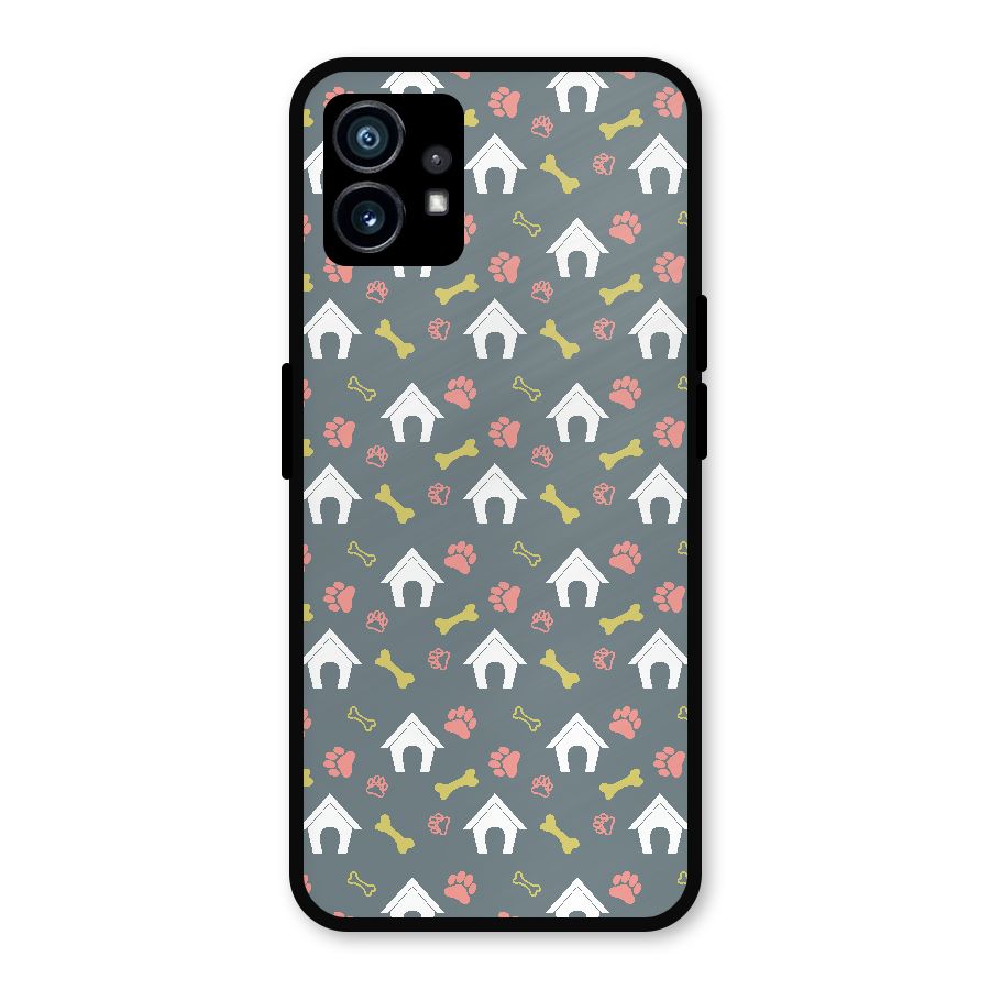 Dog Pattern Metal Back Case for Nothing Phone 1