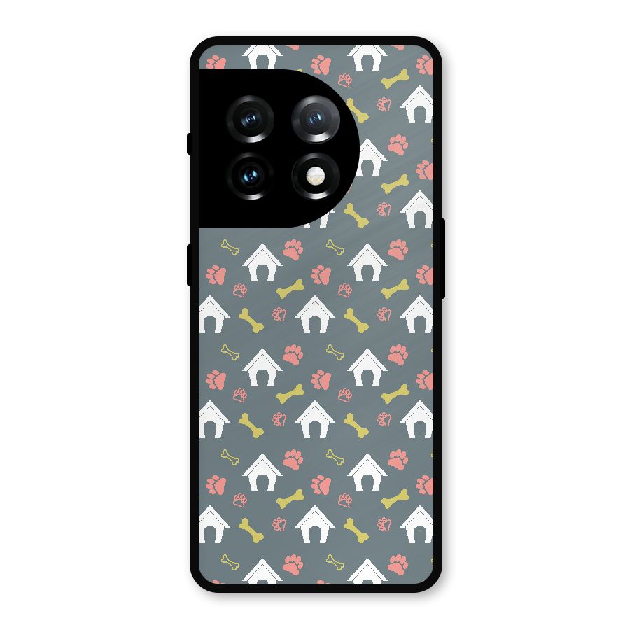 Dog Pattern Metal Back Case for OnePlus 11