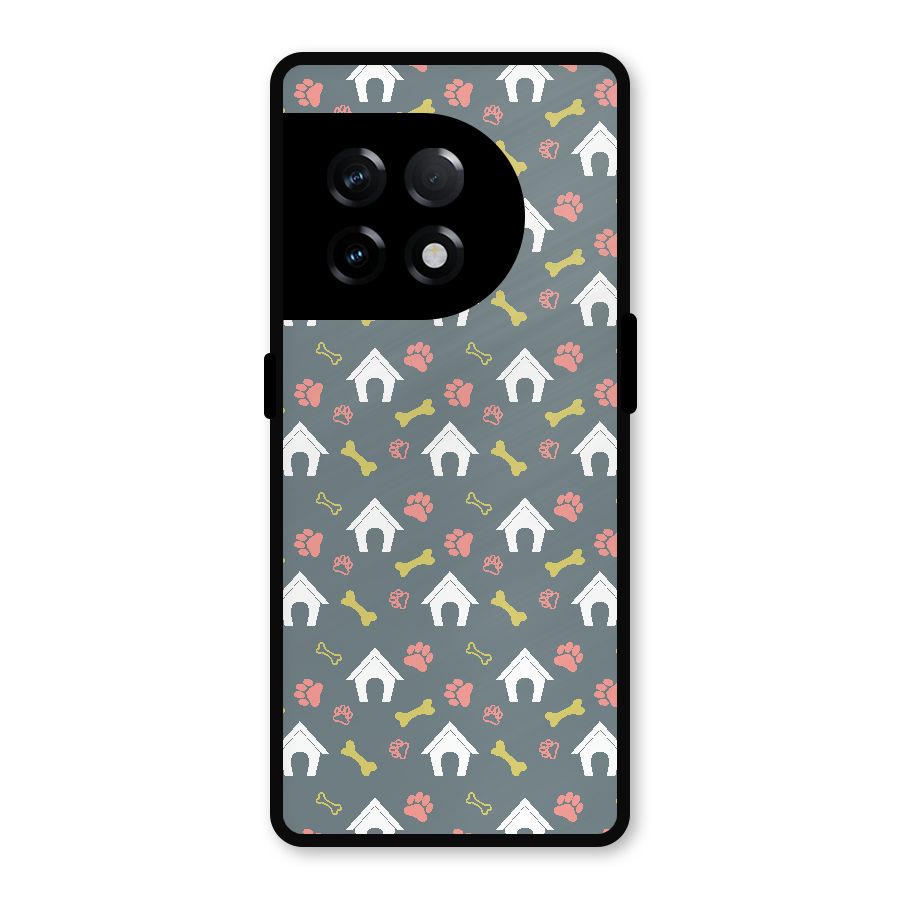 Dog Pattern Metal Back Case for OnePlus 11R